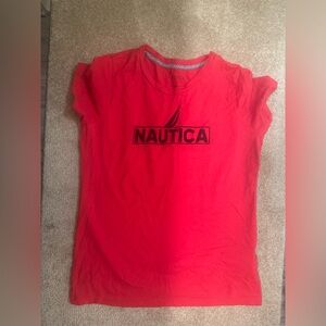 Nautica Red Crew Neck T-Shirt